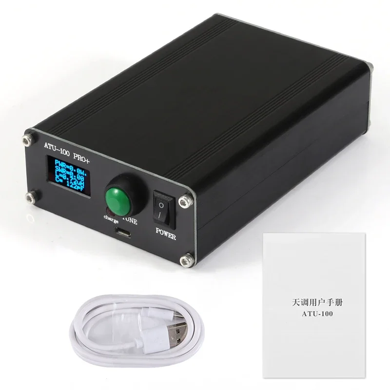 Assembled ATU-100 Pro+ Automatic Antenna Tuner 100W 1.8-50MHz With OLED and Recharbable Battery