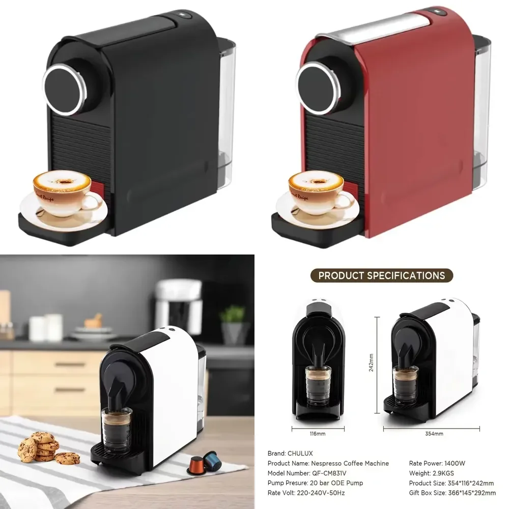 【2026】 Cafetera Nespresso de 20 Bares, Estilo Moderno 2024, Mini Cafetera en Oferta