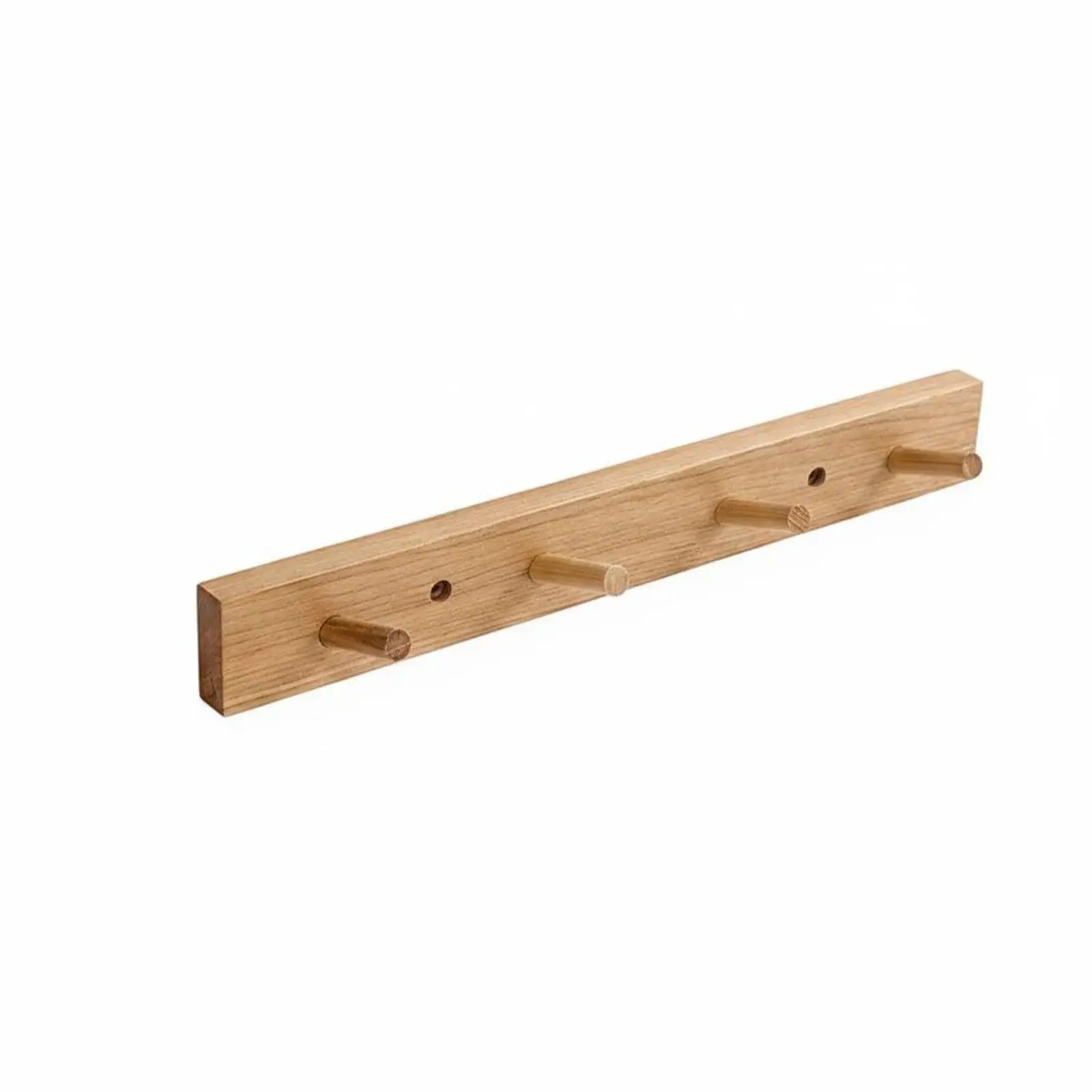 Hickory Wood Wall Hanger for Jackets and Scarves Compact Design for Hallway or Office