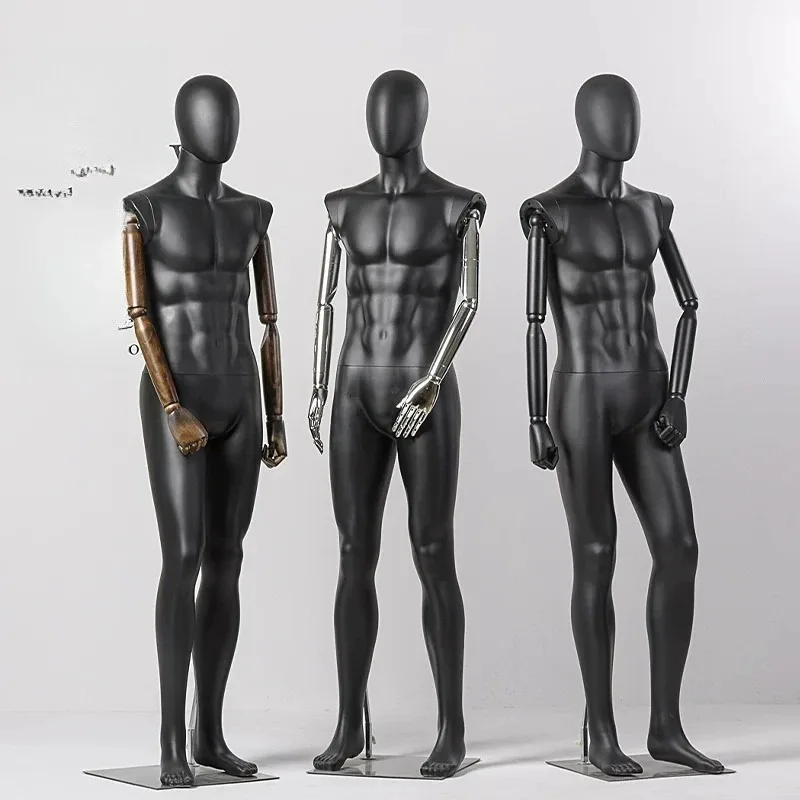 Full body model props men's clothing store display stand window human activity hand high-end dummy men's model stand