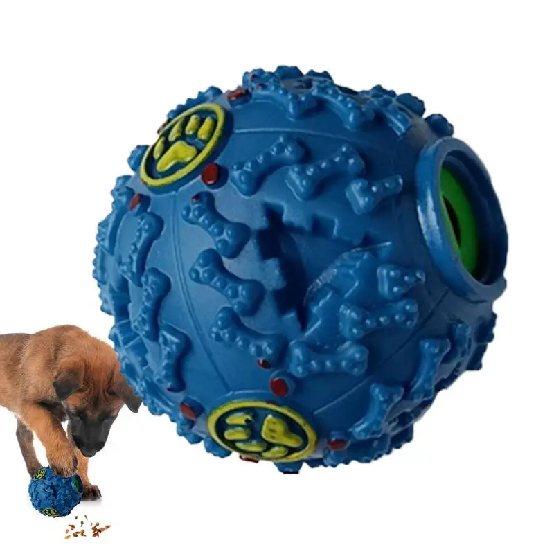 Dog Giggle Ball Teething Ball Toys Interactive Slow Feeder Balls Creative Dog Leaky Ball With Giggle Sound For Dogs Foraging