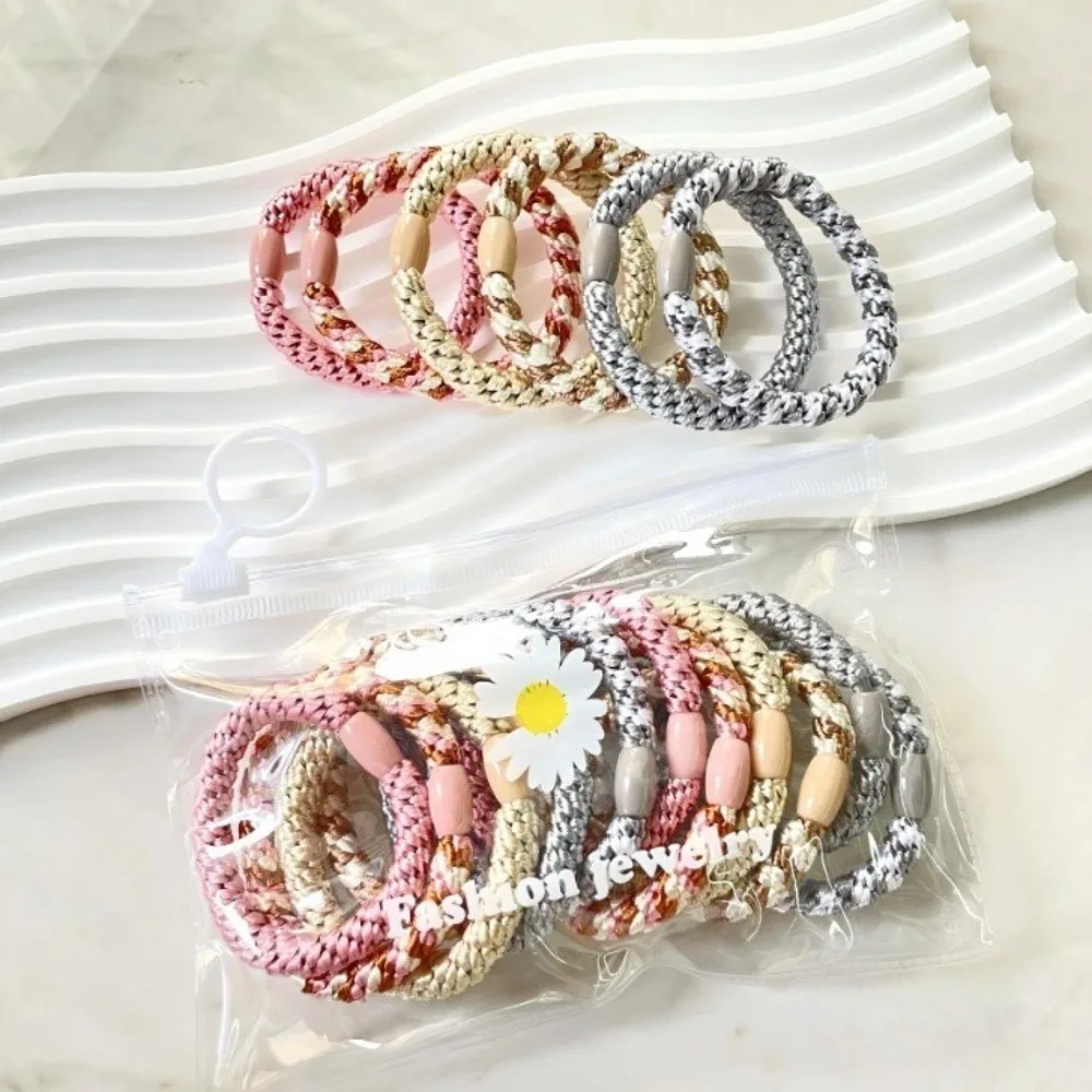 

12pcs/set Fashion Colorful Hair Rope Set Nylon Hair Ties Ponytail Holders Hair Accessories High Quality Elastic Rubber Band Kids