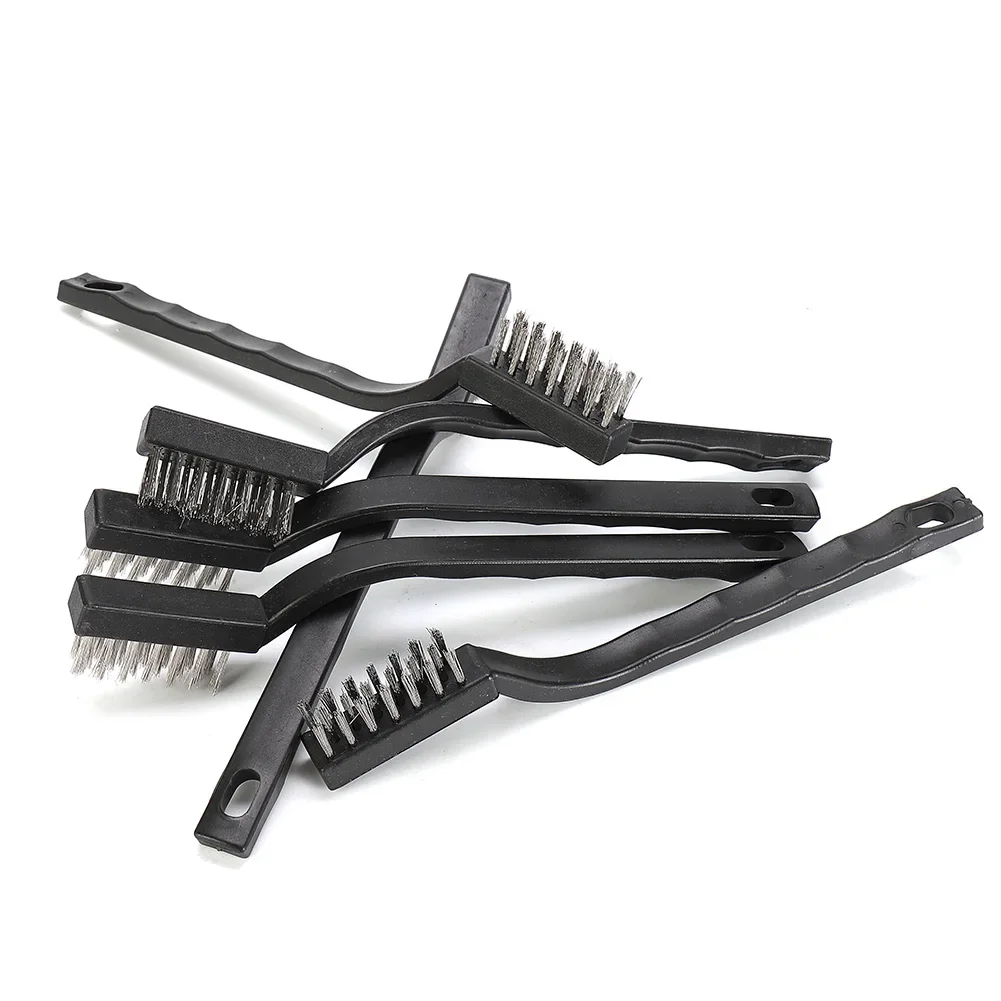 6pcs Mini Small Wire Stainless Steel Cleaning Brushes Rust Metal Remover Dirt Hard Cleaning Brush Polishing Removal Tool