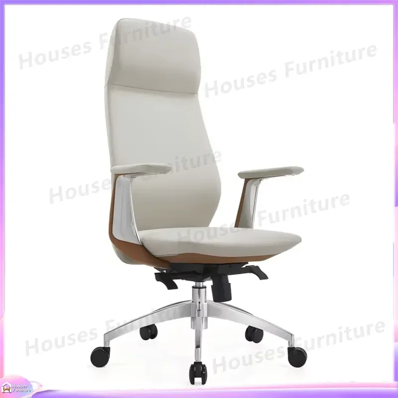 Modern Ergonomic Office Chair High Back Leather Executive Computer Desk Chair Comfortable Boss Manager Seat Home Furniture