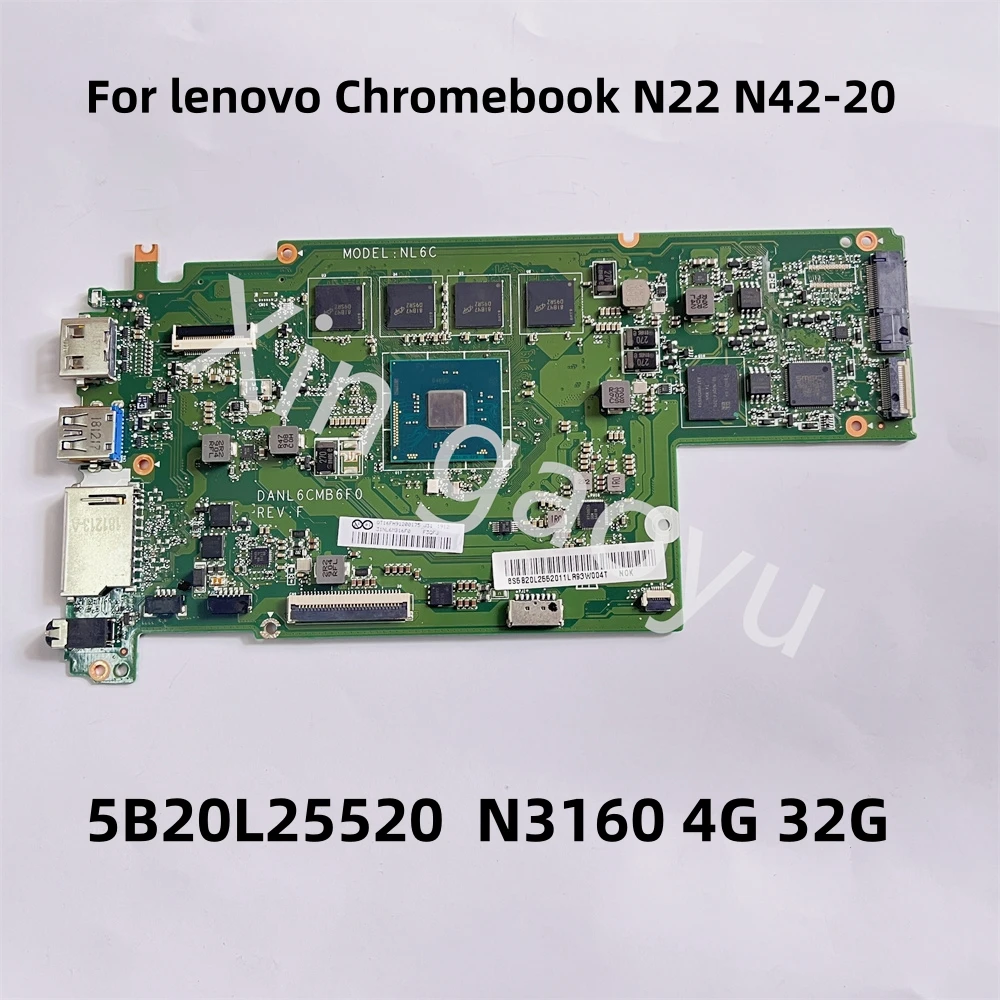 placa mae para lenovo chromebook n22 n4220 4g 32g 5b20l25520 dan6cmb6f0 100 testado ok 01