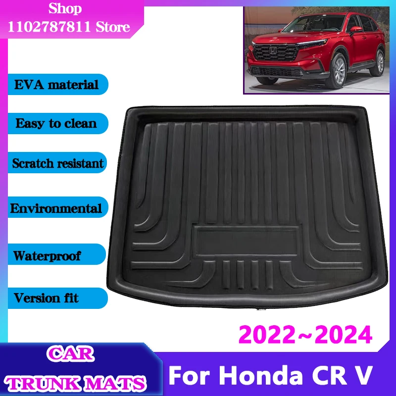 

For Honda CR V Accessories 2023 2022 2024 CR-V CRV RS 5seat Car Trunk Mat Waterproof Protect Trunk Liner Anti-Slip Cargo Pad EVA