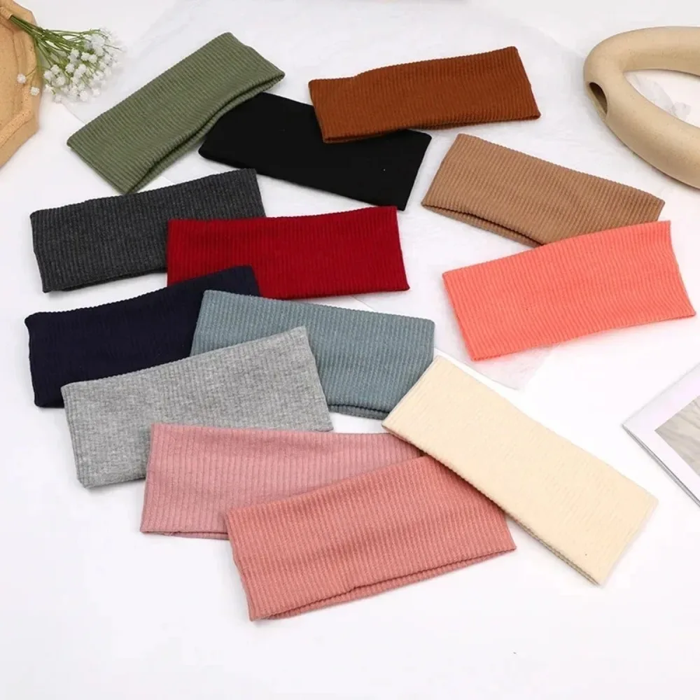 Sport Radfahren Gesicht Waschen Haarbänder Weiche Koreanische Baumwolle Gestrickte Stirnband Für Frauen Mädchen Bandanas Mode Haar Zubehör – Detail 3