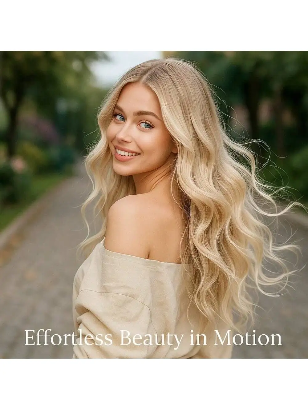 باروكة صناعية مجعدة متوسطة الطول أشقر أبيض بطول 26 بوصة مع غرة ذهبية يسلط الضوء على النساء يوميًا لعيد الهالوين وعيد الميلاد