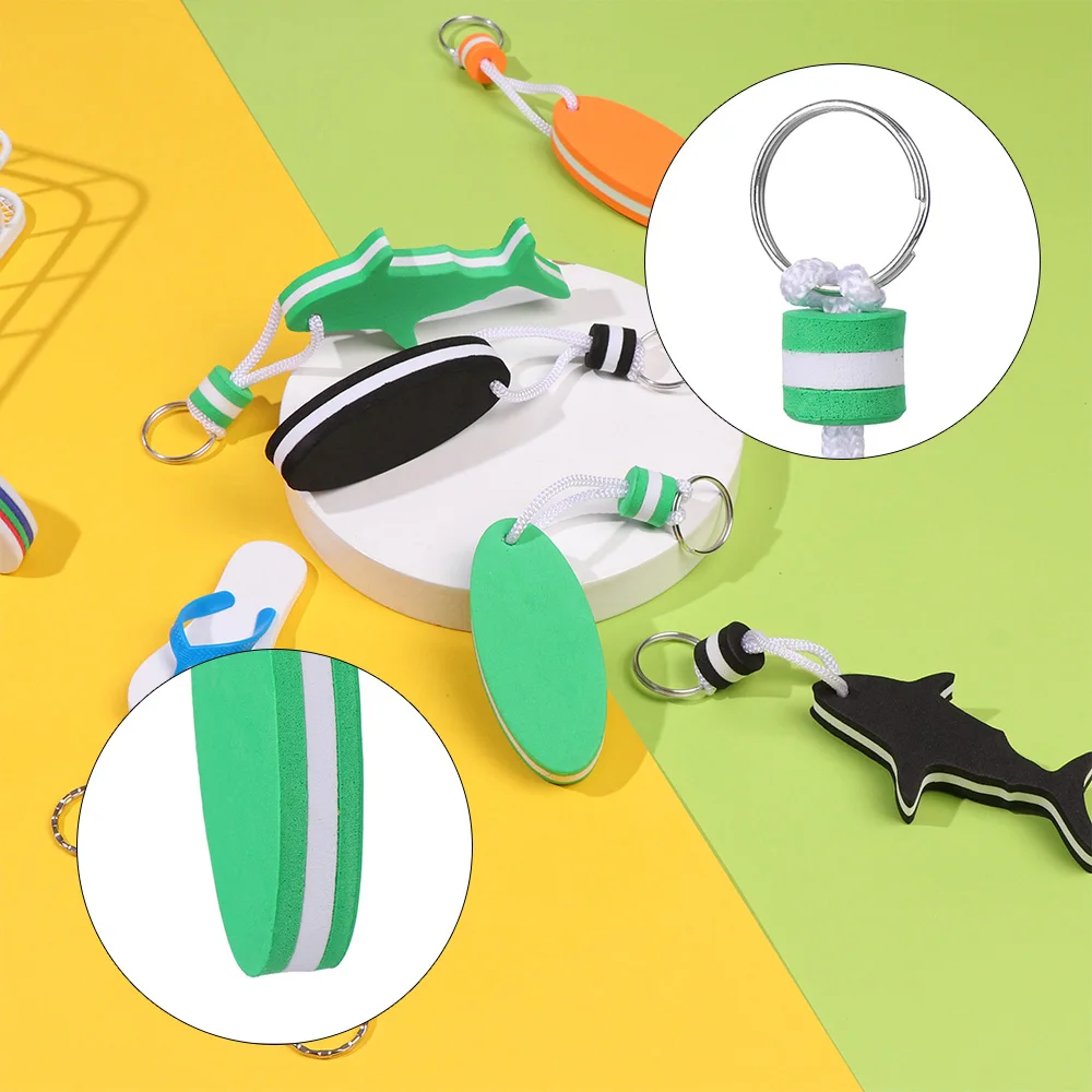 Multi-shape Rowing Inflatable Boats Boating Sea Key Pendant Water Floating Keychain Pool Parts Sailing Fishing Keyring