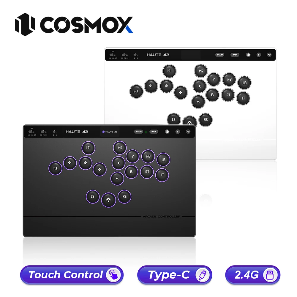 Haute42-COSMOX WP-1 Leverless Controller Hitbox Touch Control 2.4G Wireless For Ps5 XBOX Steam Shadow Matcha Switches Joystick
