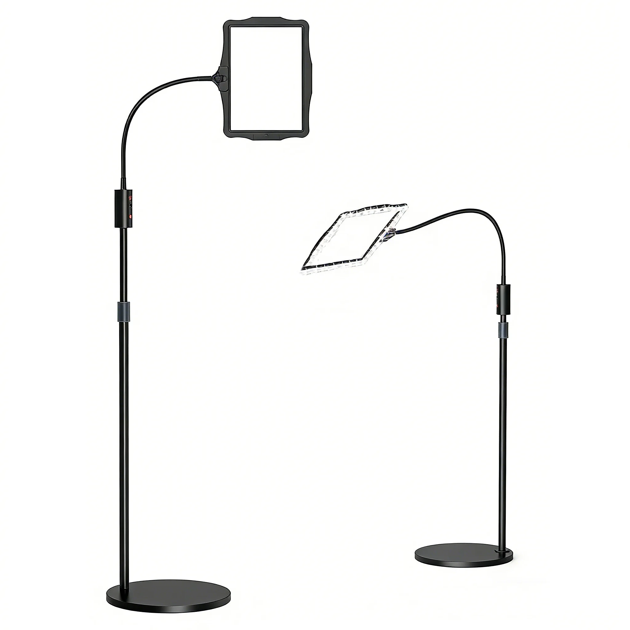 

1.8x 24*17cm Magnifying Glass With Light And Retractable Floor Stand,For Close Work,Reading Lighted,Maintenance,Elderly Reading