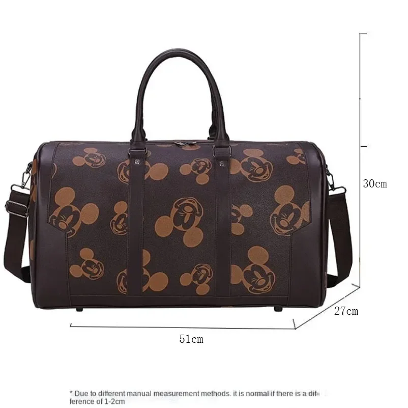 Disney Mickey Fashion Suitcase Travel Tote Bag Men\'s and Women\'s Luggage Bag Large Capacity One-shoulder MessengerPU Bag