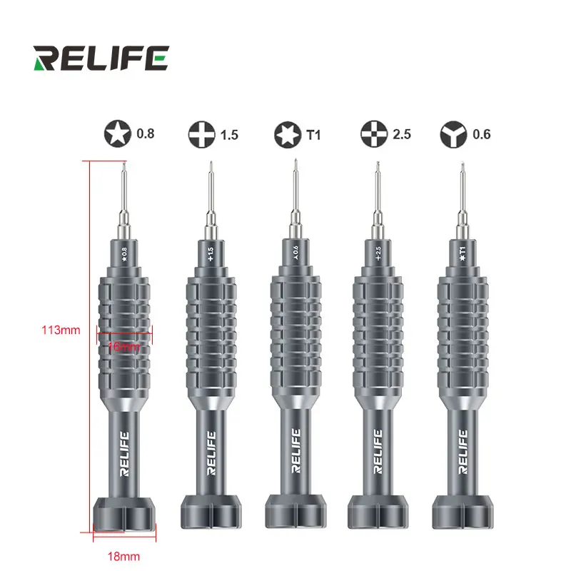 

RELIFE RL-730A Screwdriver Set Aluminum Alloy S2 Steel Bit Opening Tool for Phone Tablet Laptop Strong Magnetic Disassembly Tool