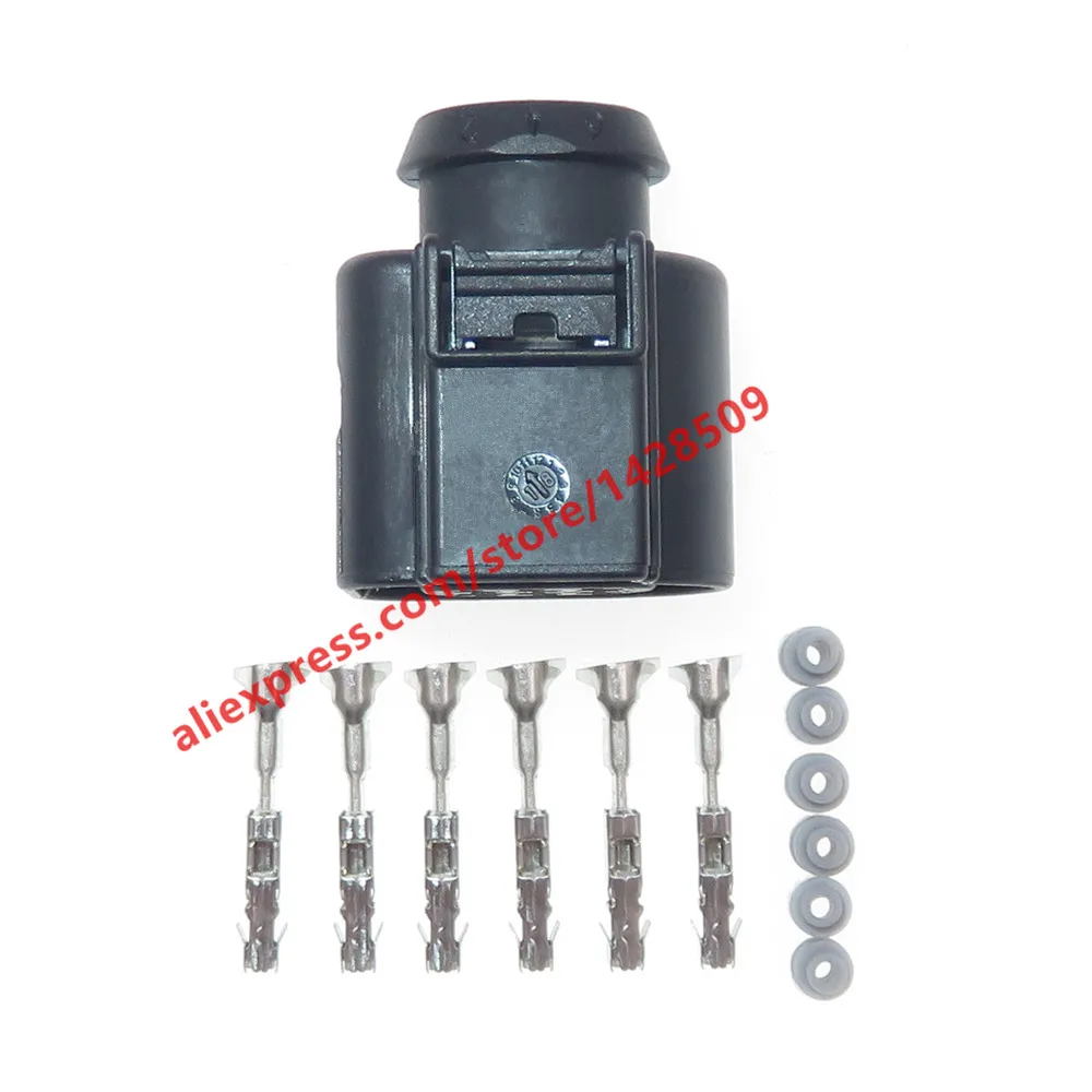 1 Set 6 Pin LSU 4.9 Throttle Valve Control Element Automotive Temp Sensor Plug 4H0973713 4H0 973 713 Car Deflation Connector