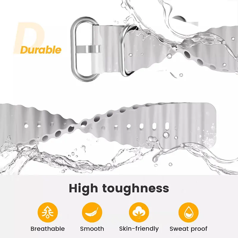 Силиконовый ремешок Ocean для Huami Amazfit T-Rex 3, сменный спортивный ремешок для умных часов Amazfit T-REX 3, браслет Correa