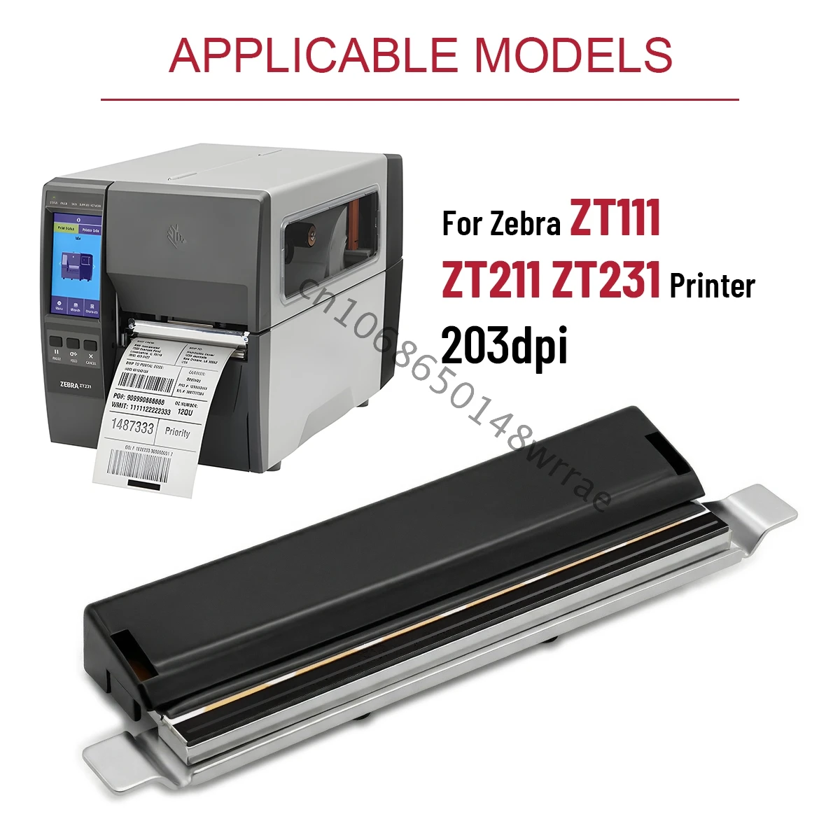 203DPI High Resolution Thermal Printhead PN P1123335-012 P1123335-056 For Zebra ZT111 ZT211 ZT231 Label Printer