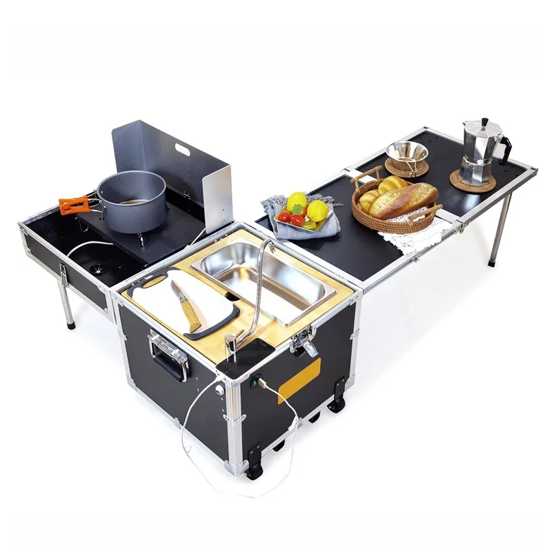 Gorąca sprzedaż Outdoor Przenośny mobilny stół kempingowy z tworzywa sztucznego