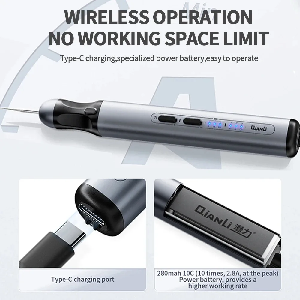 DIY Grinder Qianli Intelligent Electric Polishing Pen For Phone IC Chip Sharpening Face Lattice Drilling Carving Disassembly