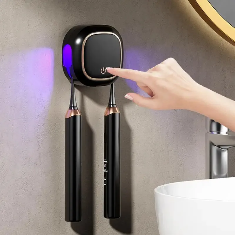 

Sanitizing Toothbrush Holder Electric Toothbrush Cleaner Electric Portable UV Cover Machine For Home Shower Camping Car School