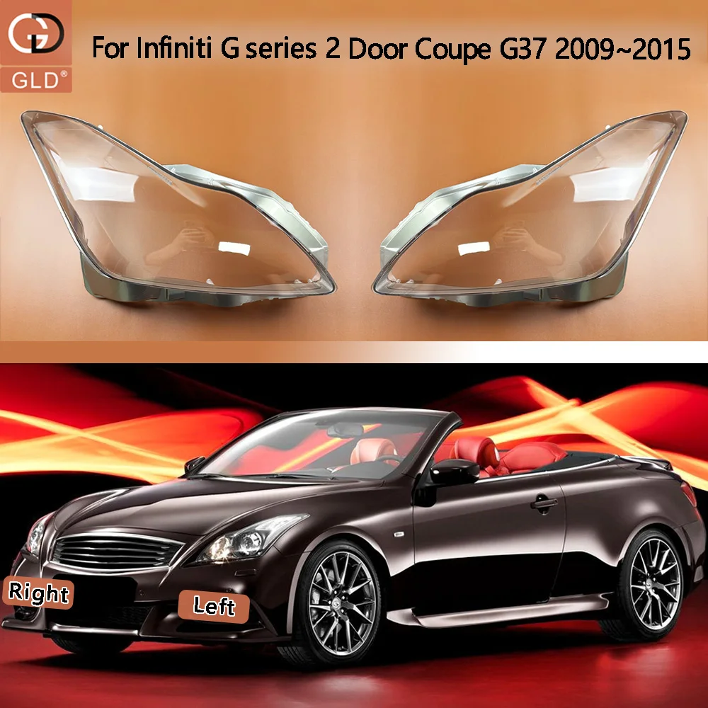 

Car Headlight For Infiniti G series 2 Door Coupe G37 2009 2010 2011 2012 2013 2014 2015 Headlamp Clear Lens Auto Shell Cover