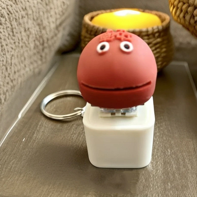 키캡 Wood Fish Keycap Keychain Keyboard Keycap Clicker Backpack Hanging Ornament Pendant Charms Keycap Button Handrelax Gifts/*