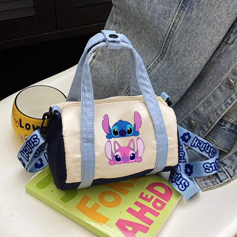 Disney Lilo & Stitch nuevo bolso tipo cubo, bolso de dibujos animados, bolso cruzado informal que combina con todo, bolso portátil, bolso de mano, mochilas de moda para mujer