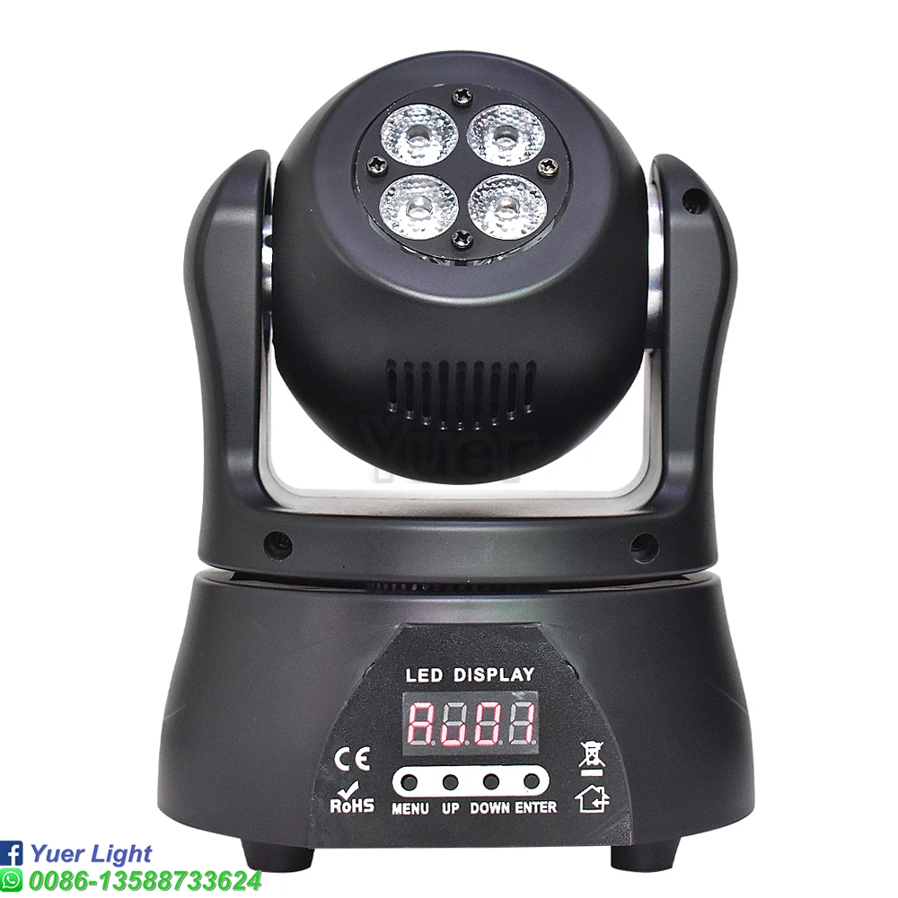 Double Sides Mini LED Moving Head Magic Ball and Beam 4x10W RGBW 4in1 Wash Light +15W RGBW LED Beam dj Disco Strobe Stage lights