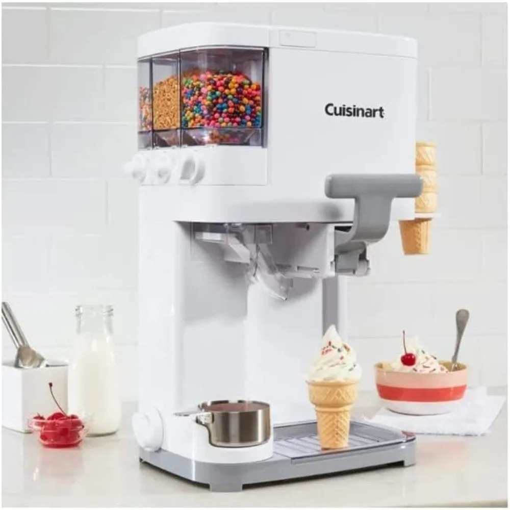 Soft Serve Ice Cream Machine- Mix It In Ice Cream Maker for Frozen Yogurt, Sorbet, Gelato, Drinks 1.5 Quart