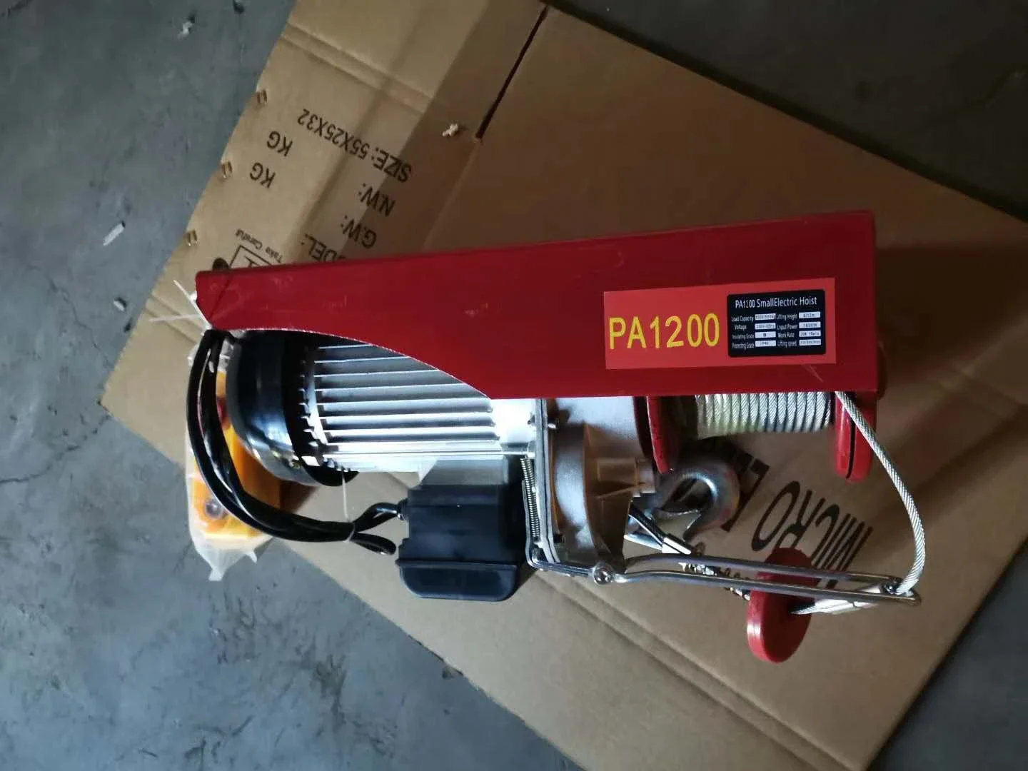 Portable PA200 Type Single Phase Electric Wire Rope Mini Hoist 220 V
