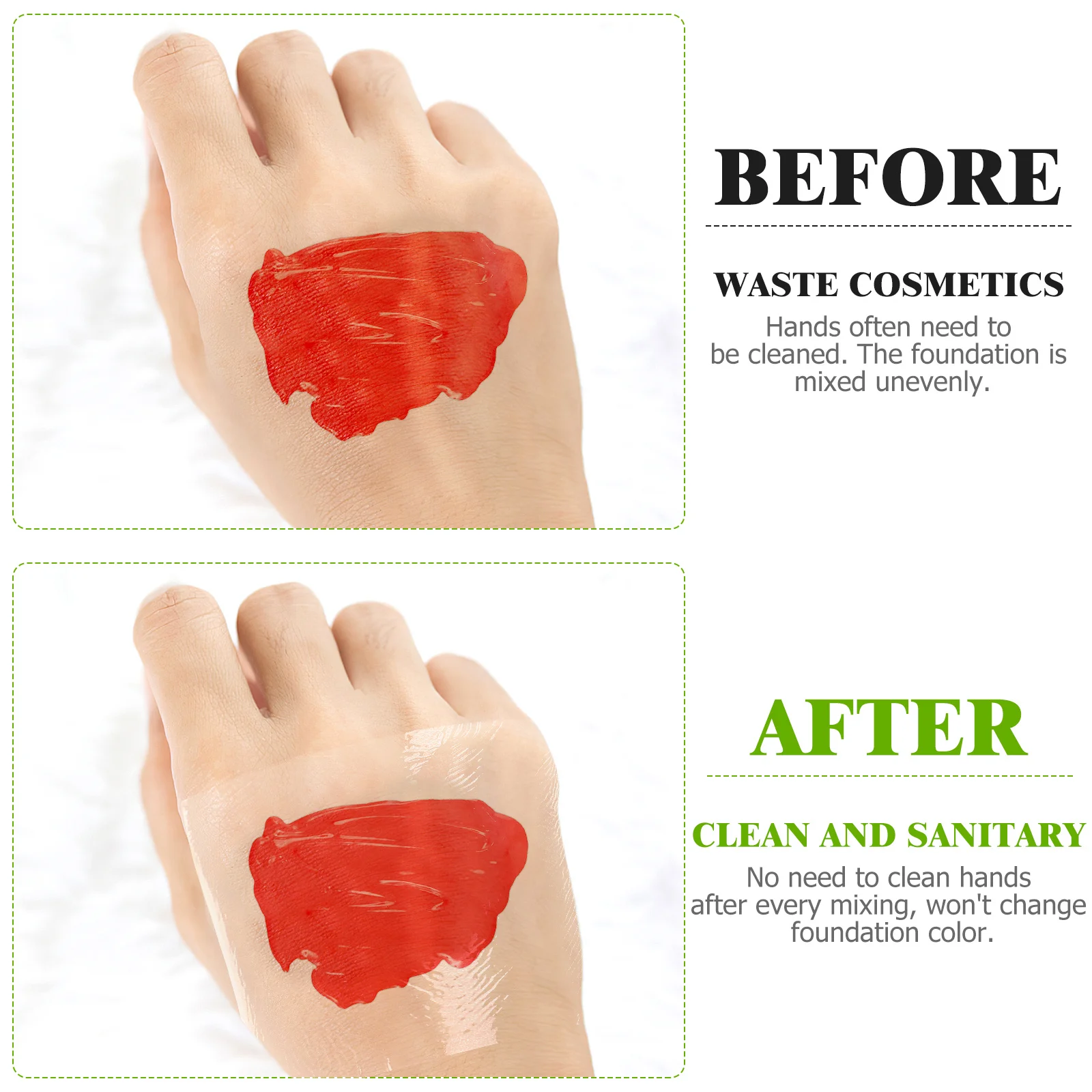 Palette autocollante de mélange de maquillage, 100 pièces, pour fond de teint, rouge à lèvres, outils de mélange de couleurs