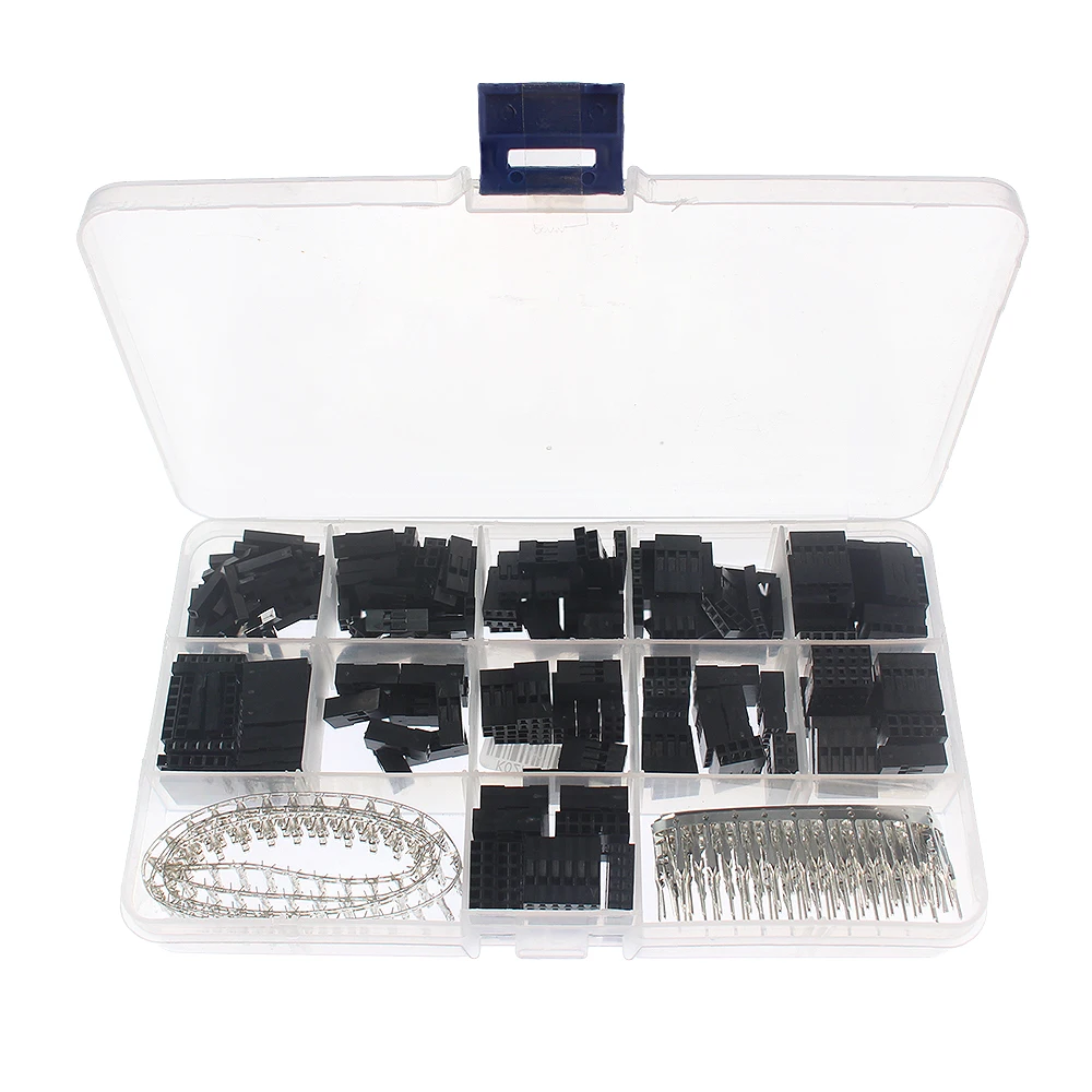 420PCS Dupont Connector 2.54mm Dupont Wire Jumper Pin Header Housing Kit Male Crimp Pins+Female Pin Connector Terminal Set