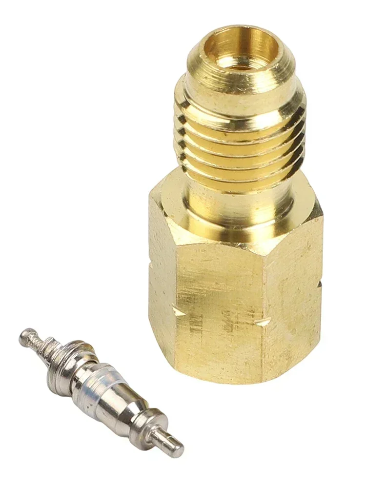 R32 Left-Handed 1/4 SAE Internal To 1/4 External Thread Adapter For R32 And R454B Canisters For HVAC Mini Split Vacuum Adapters