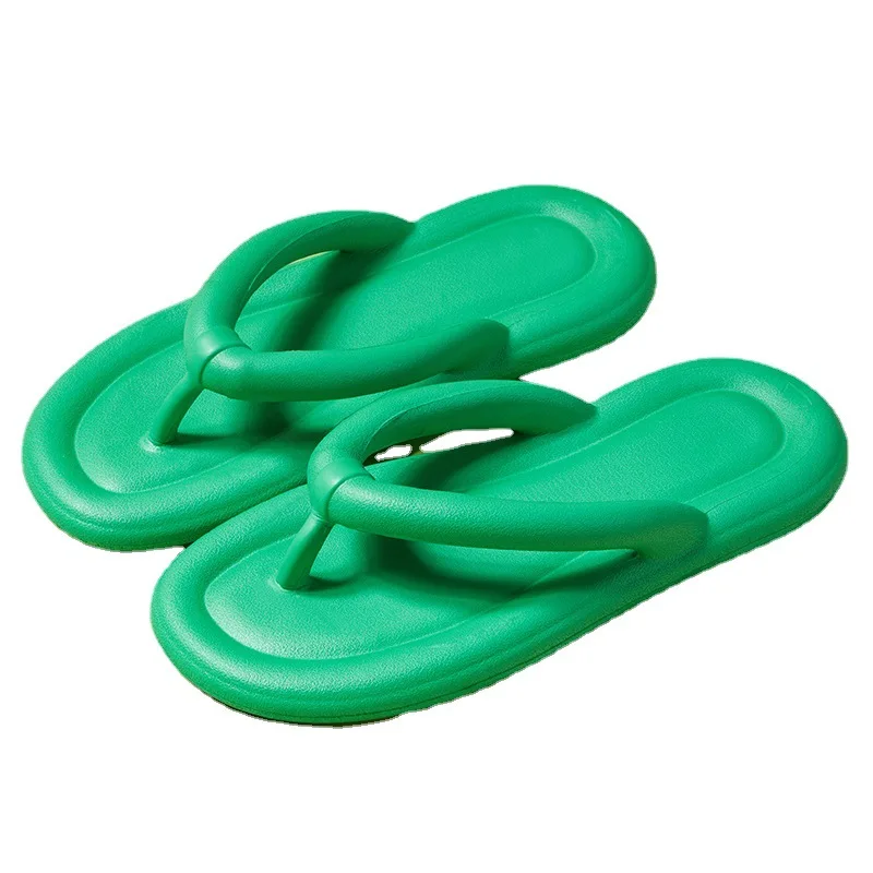 Soft Sole EVA Women's Flip Flops 2023 Summer Beach Non-slip Cloud Slippers Women Thick Platform Clip Toe Bathroom Slides