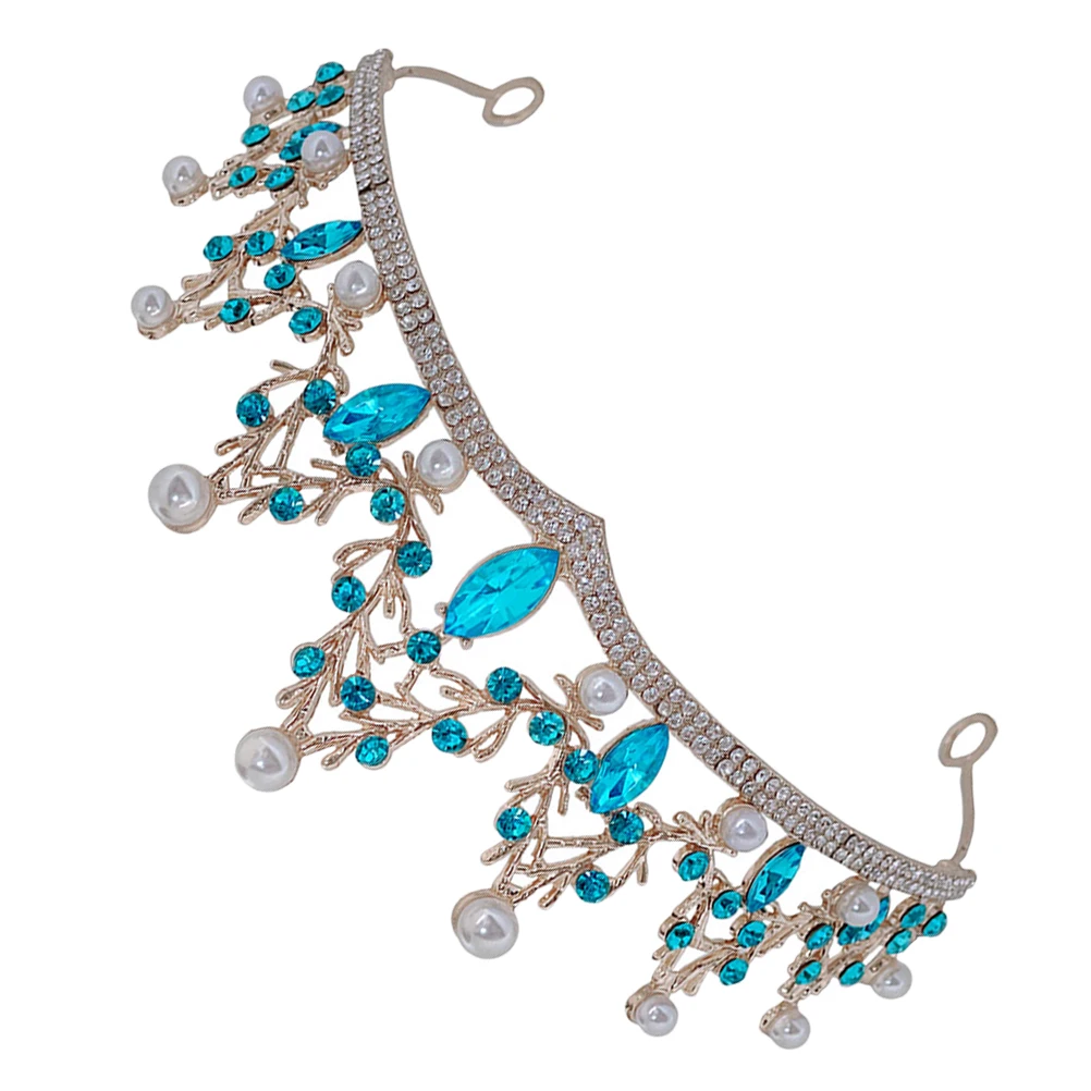 

Rhinestone Crown Headband For Women Wedding Bride Tiara Birthday Party Bridal Hair Accessories Shiny Crown