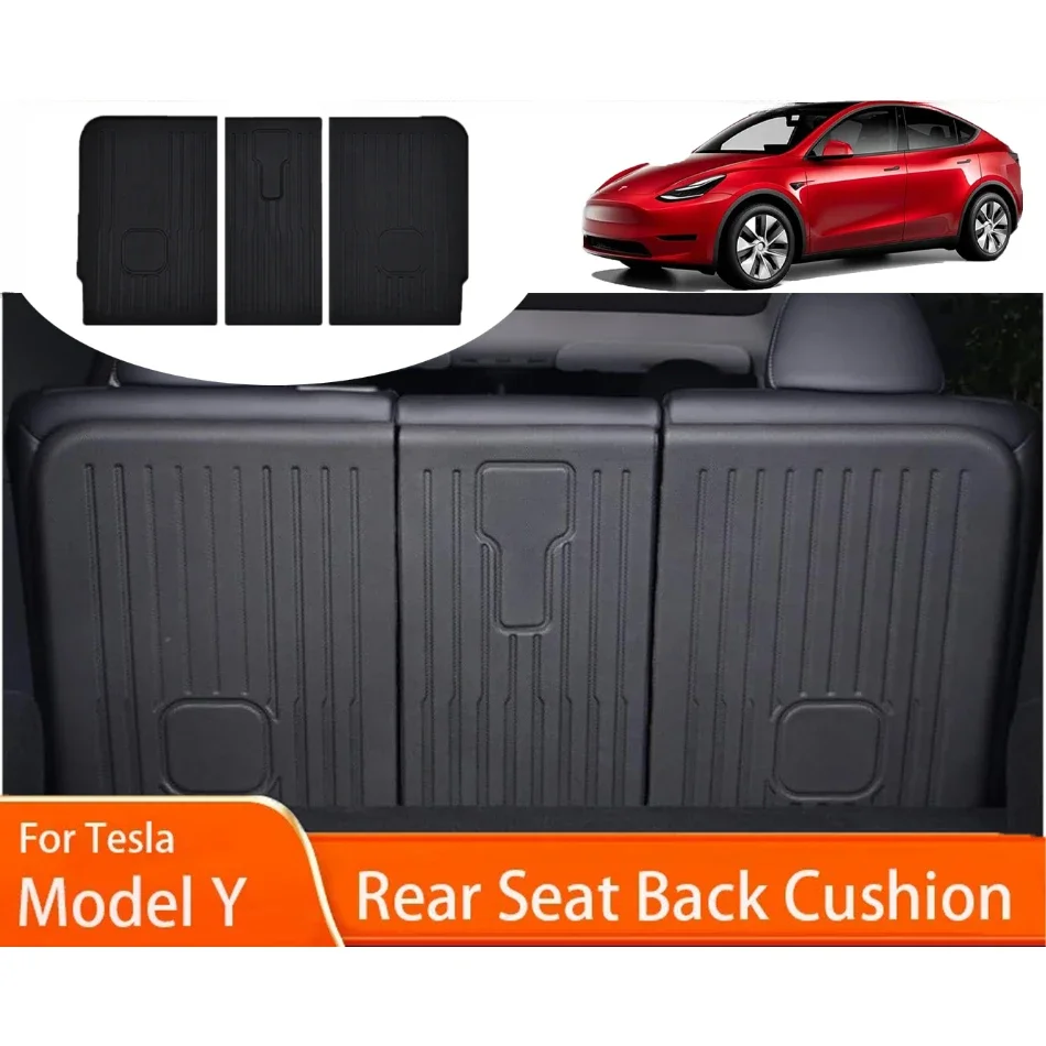 

Rear Seat Back Cover Backrest Protector for Tesla Model Y 2021-2025 Trunk Anti-scratch Pad Anti-dirty Interior Mat with Velcro