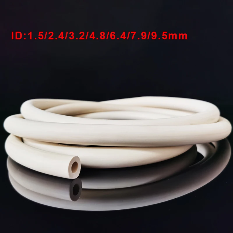 

0.9M White Rubber Hose Experiment Vacuum Pipe ID 1.5/2.4/3.2/4.8/6.4/7.9/9.5mm Elastic Rubber Tube High Temperature Resistance