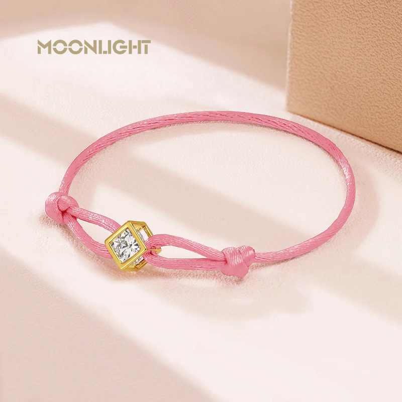 MOONLIGHTClassic Design Cube Zircon Adjustable Bracelet for Women Trendy Bangle Female Jewelry Gift Couple Accessories Wholesale