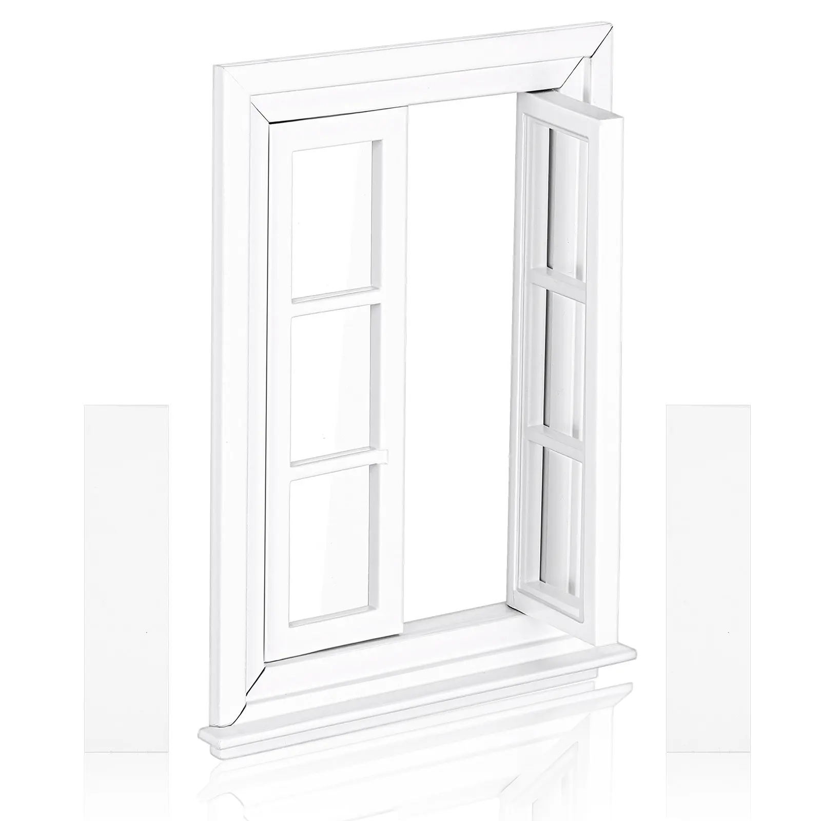 

Mini Wooden Window Frame Small White Miniature House Decor Mini Furniture Accessories for Layout House Window White