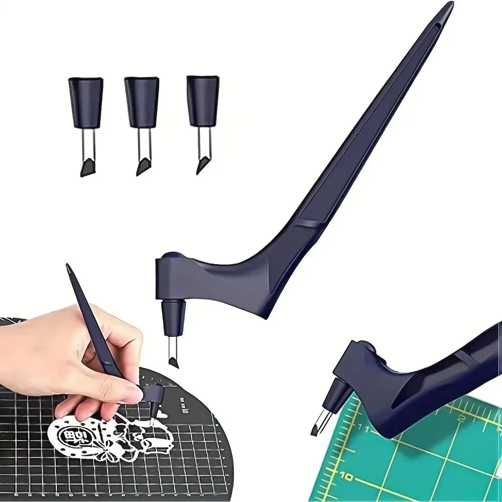 1/2Sets Craft Cutting Tools With 360 Degree Rotating Blade Paper-Cutter Art Carving Tool Stainless Steel Portable Cutter Knife