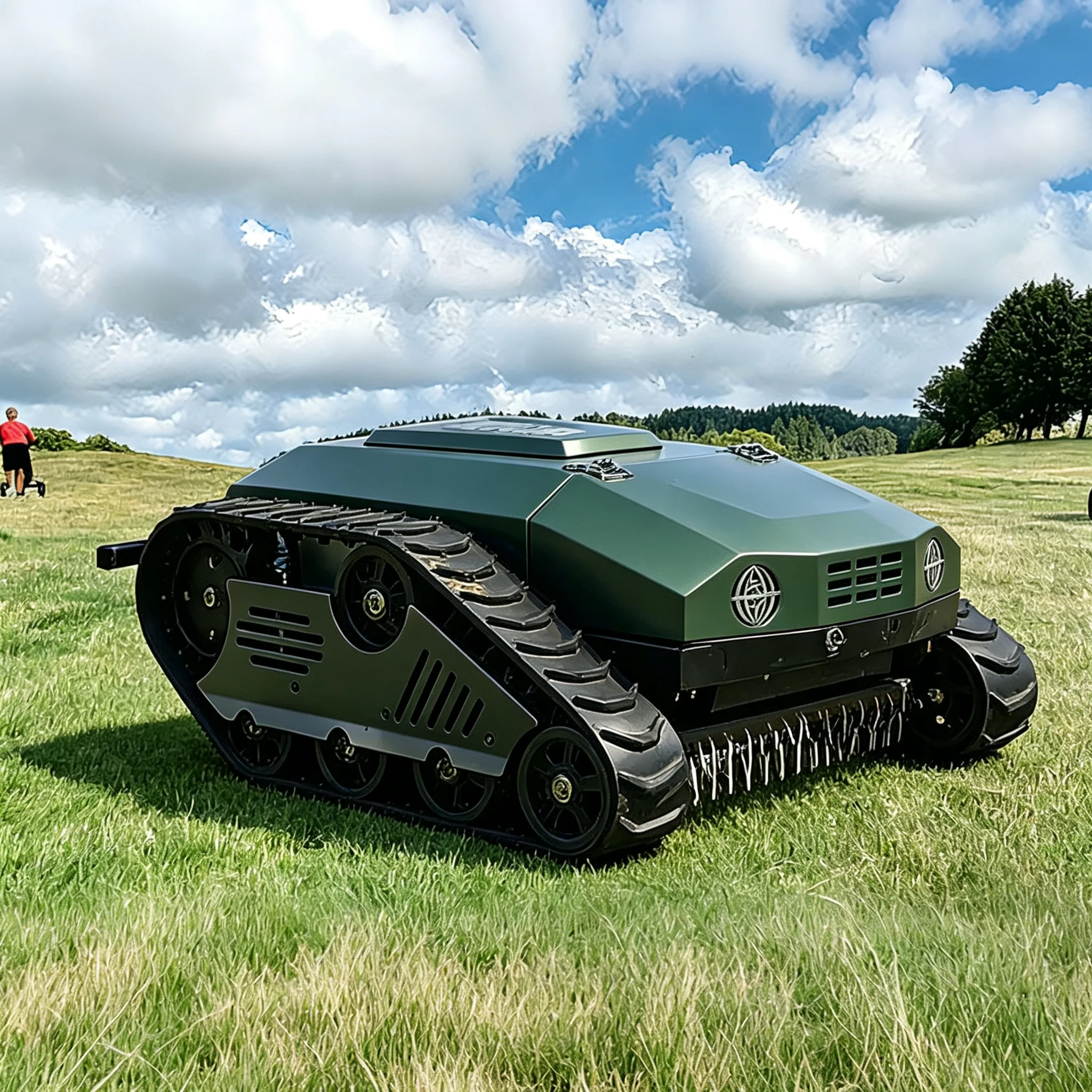 Fast Delivery Lawn Mower Remote Controlled Working Width 80-120cm Lawn Mower Customized tracked all-terrain