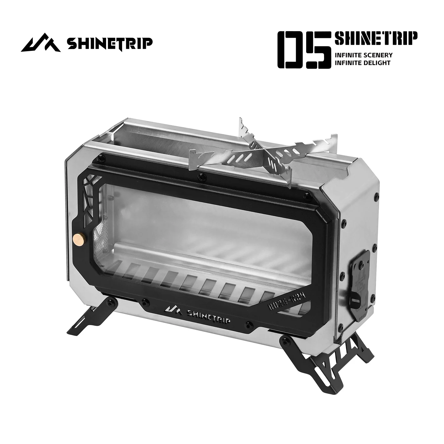 ShineTrip Outdoor Camping Mini Fireplace Portable Wood Stove Stainless Steel Desktop Fire Heater Stove Picnic Hiking