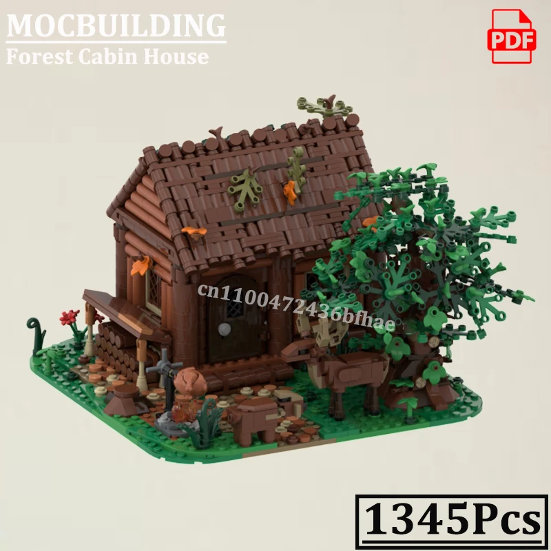

Cabin House Medieval Buildings Model MOCBUILDING Creative Wooden Hut Home Construction Bricks Toys Gift