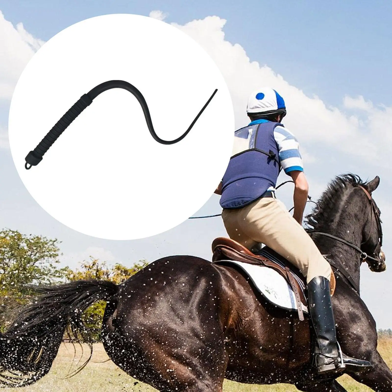 Horse Crop Equestrian 27.56inch Rubber for Horse Riders Outdoors Sports Training Aid Equestrian Riding Crop Horse Riding Crop