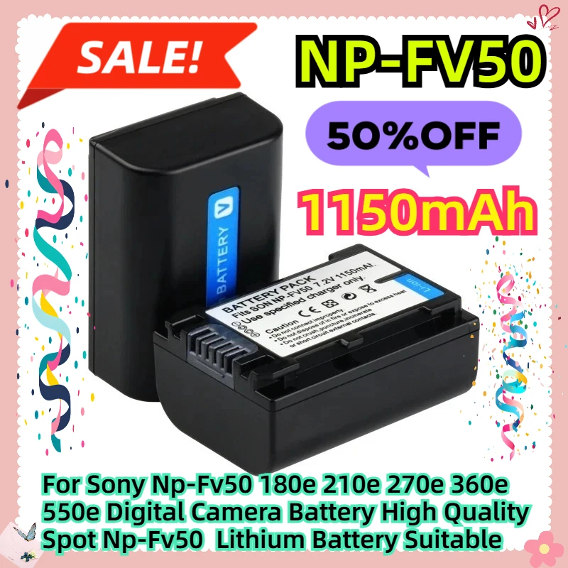 For Sony Np-Fv50 180e 210e 270e 360e 550e Digital Camera Battery 1150mah High Quality Spot Np-Fv50  Lithium Battery Suitable