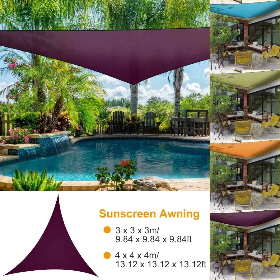 

9.84ft Shade Sail Patio Cover Shade Canopy Camping Sail Awning Sail Sunscreen Shelter Triangle Cover