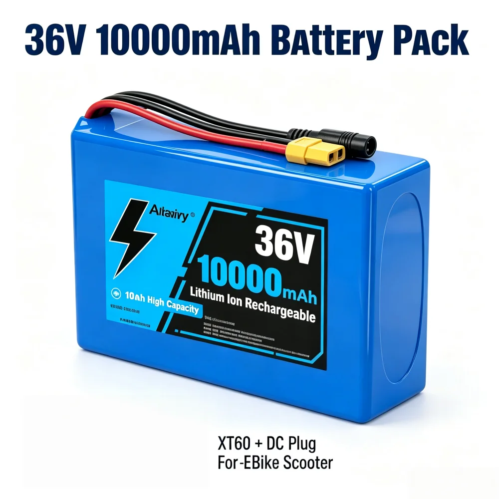Wiederaufladbarer Akku 36V 10S4P 10Ah für 500W 750W Lithium-Batteriepack für Elektroauto, Fahrrad, Roller, Gürtel 30A BMS