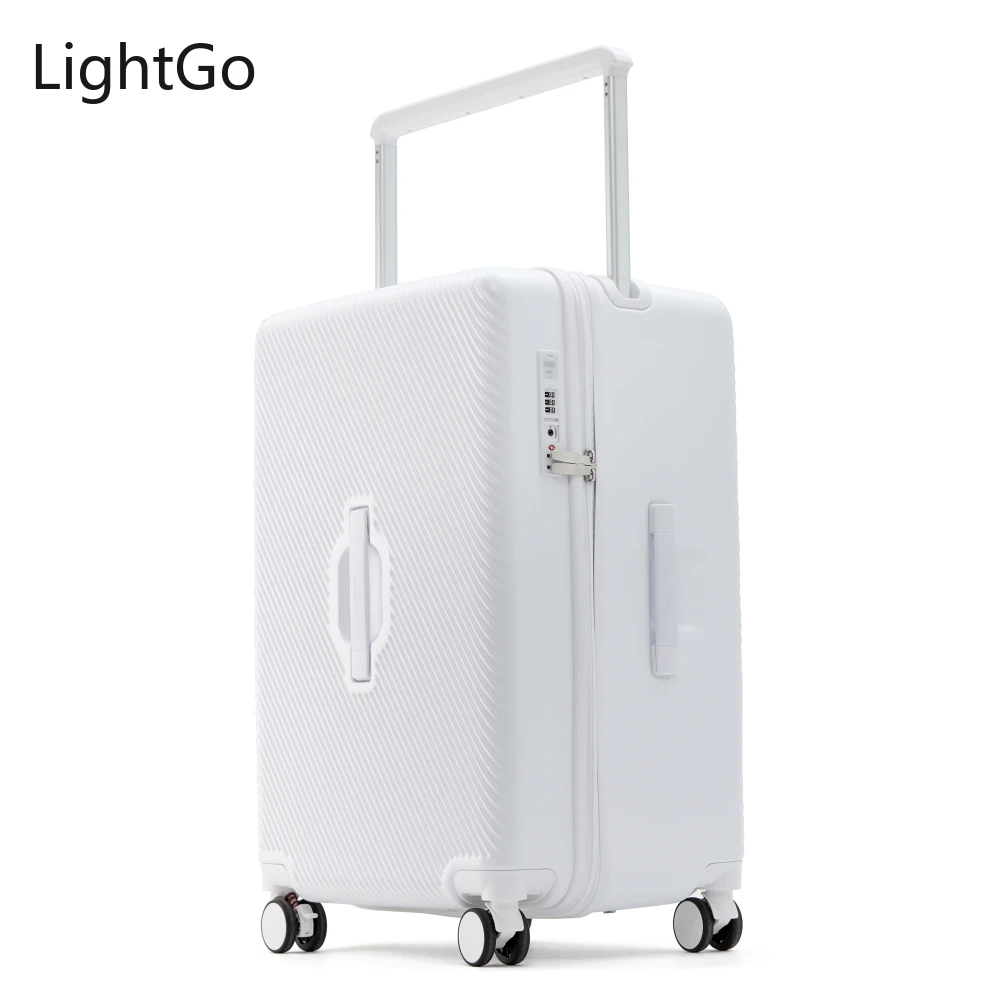 

LightGO Fashion 23KG Luggage Suitcase Spinner Wheels TSA Lock Dual USB-C Charging Large Capacity L+W+H Less Than 62.2 In