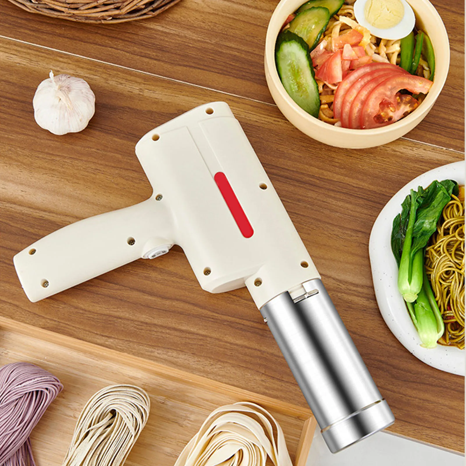 

Автоматическая электрическая машина для изготовления лапши из нержавеющей стали, портативная и беспроводная для легкого дома