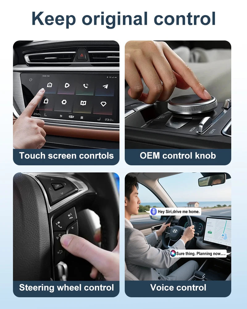 FLIXIVI Wireless CarPlay Adapter 2-in-1 Kabelgebundener zu kabelloser Dongle-Adapter für Apple & Android Auto Plug-and-Play für OEM-Kabelgebundene Fahrzeuge – Detail 10