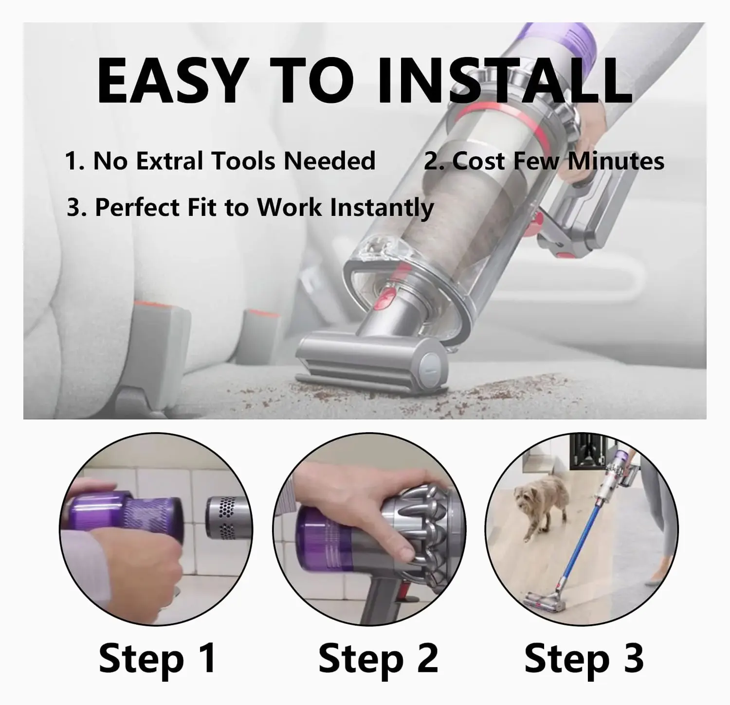 Запасные части для циклонного пылесоса Dyson V11 с фильтром